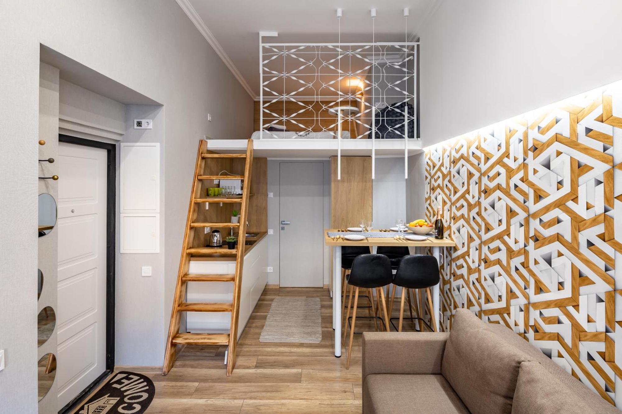 Bv Apartments Black And White 利沃夫 外观 照片